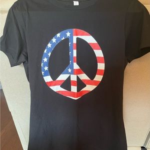 Americana black T-shirt-made by next level America- size XL